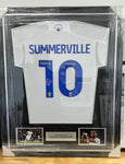 Leeds utd signed Summerville frames shirt